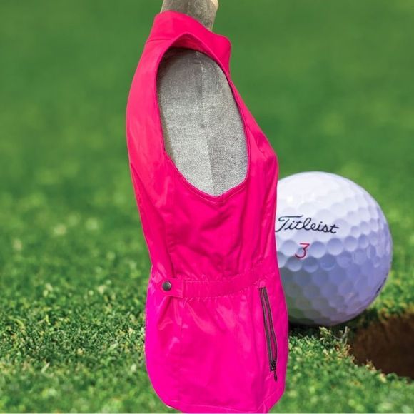 E P Pro Golf vest zip up mesh liner cinched waist on sides zip pockets - Picture 2 of 6